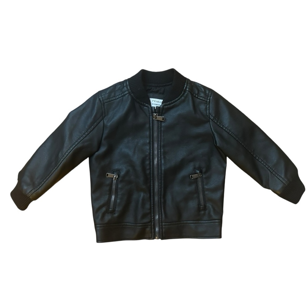 Primark Kids Toddler Black Bomber Jacket Size 18-24 Months CUTE!!